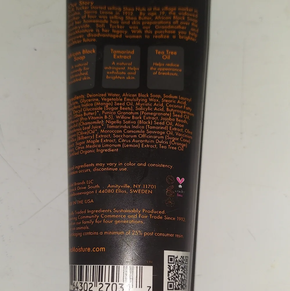 Brand new African black soap problem skin facial wash & scrub, and a Mask